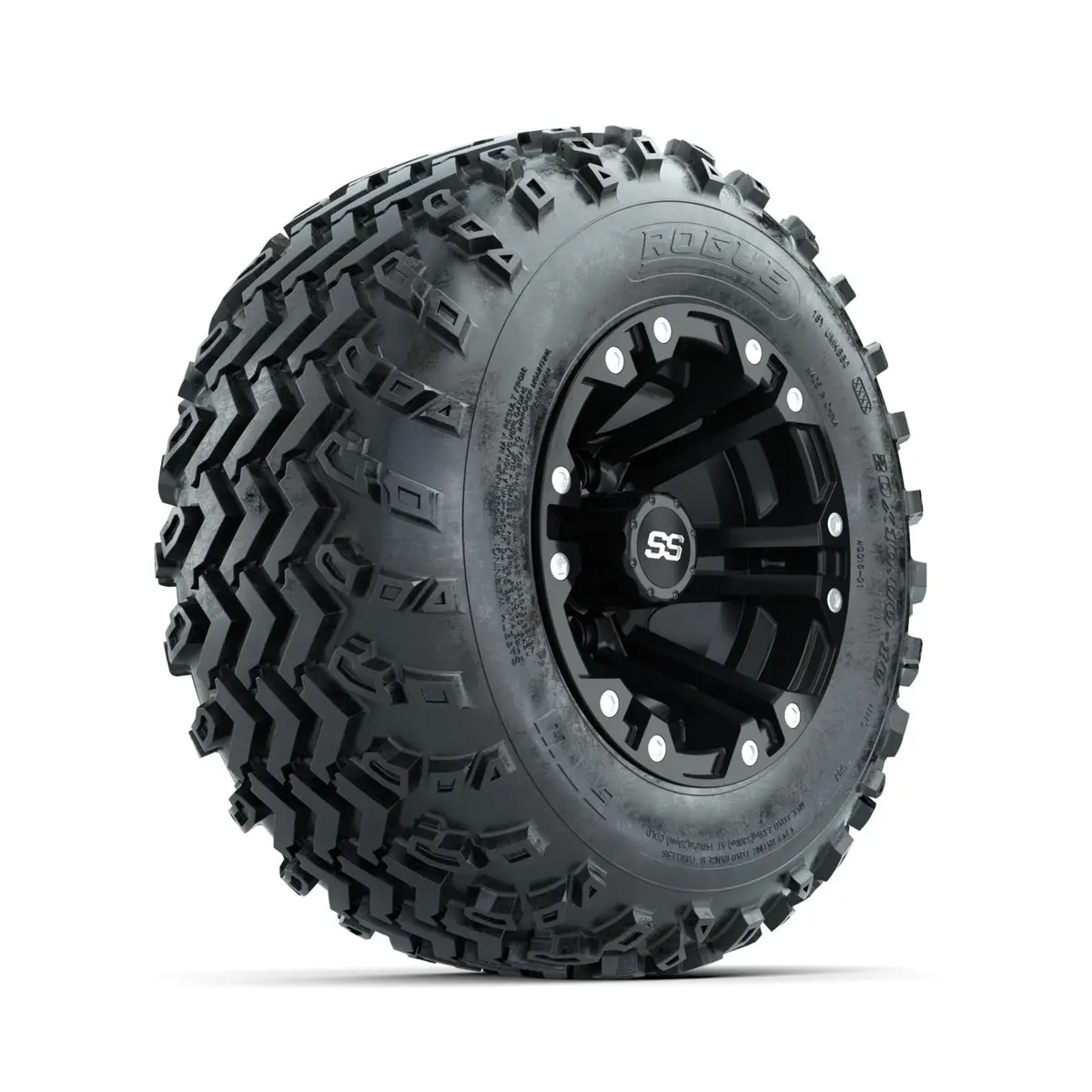 Gtw Specter Matte Black 10 In Wheels With 20X10.00-10 Rogue All Terrain Tires Full Set 1