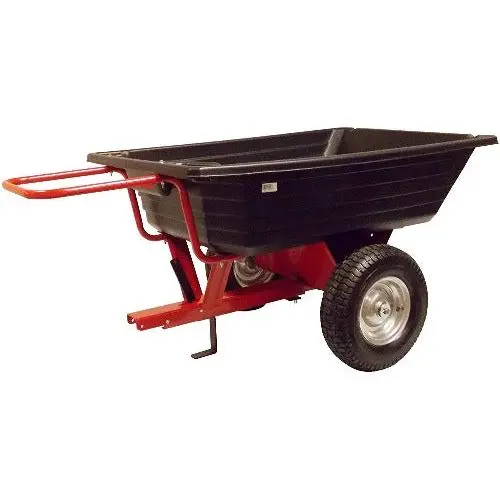 10 Cu Ft Tractor Atv / Utv Poly Dump Cart Trailer 800 # 1