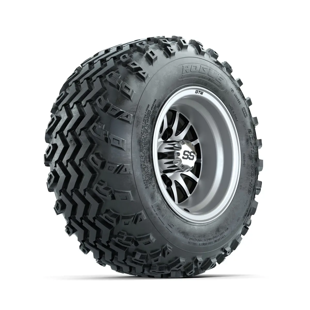 Gtw Medusa Machined/Black 10 In Wheels With 20X10.00-10 Rogue All Terrain Tires Full Set 1
