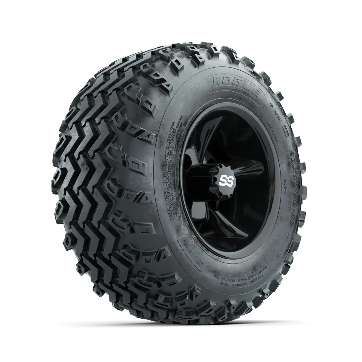 Gtw Godfather Black 10 In Wheels With 20X10.00-10 Rogue All Terrain Tires Full Set 1