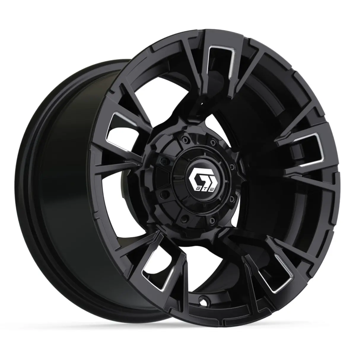 12" Gtw Vandal Matte Black With Machined Accents Wheel 1