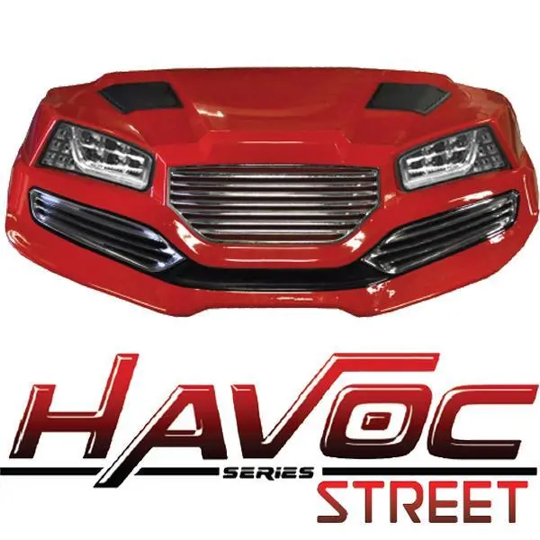 Yamaha G29/Drive Havoc Street Style Front Cowl Kit In Red (Years 2007-2016) Pn# 05-046Cs 1
