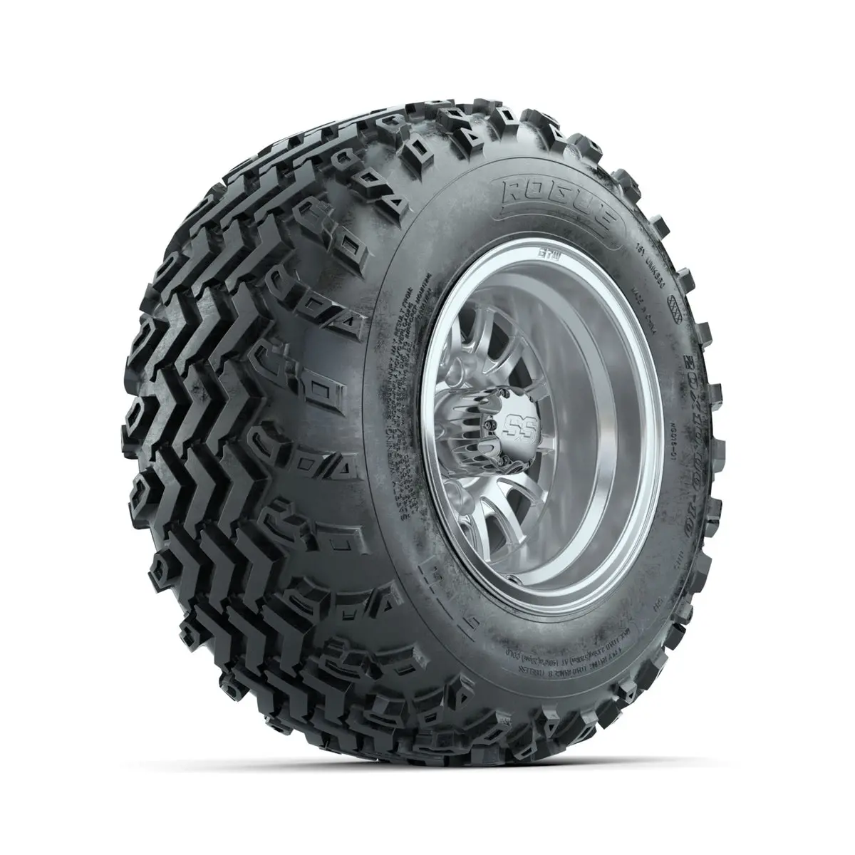Gtw Medusa Machined/Silver 10 In Wheels With 20X10.00-10 Rogue All Terrain Tires Full Set 1