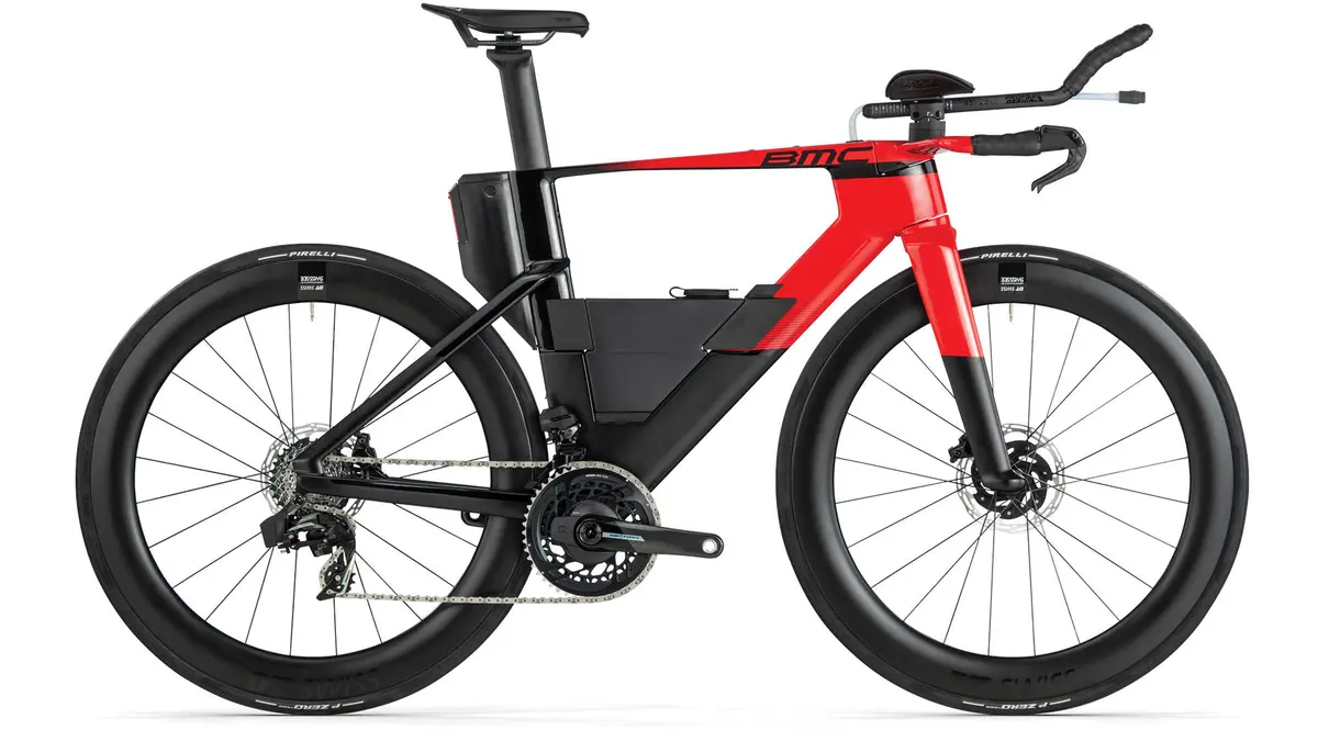 Bmc Speedmachine 01 Two Tt/Triathlon Bike - Sram Force Axs 1X12 - Neon Red / Carbon Black 1