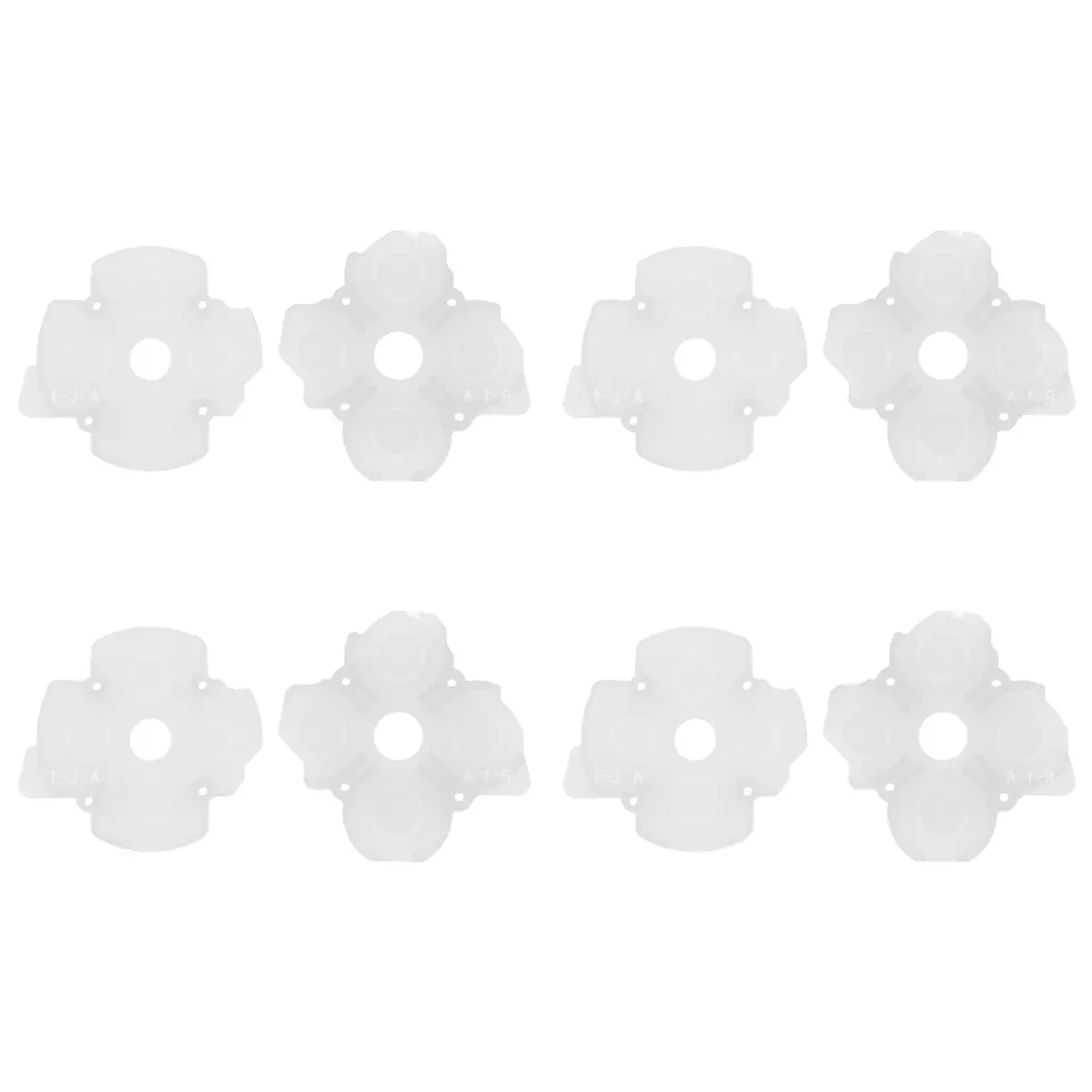 Extremerate 8 Pcs Replacement Silicone Rubber Abxy & Dpad Button Pads For Extremerate Face Clicky Kit Compatible With Ps5 Edge Controller 1