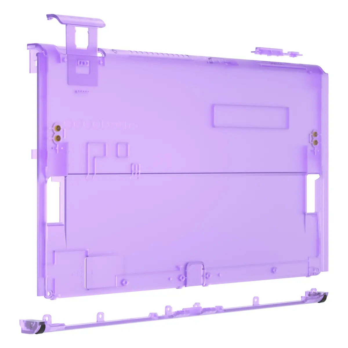 Extremerate Replacement Back Plate For Nintendo Switch Oled Console - Clear Atomic Purple 1