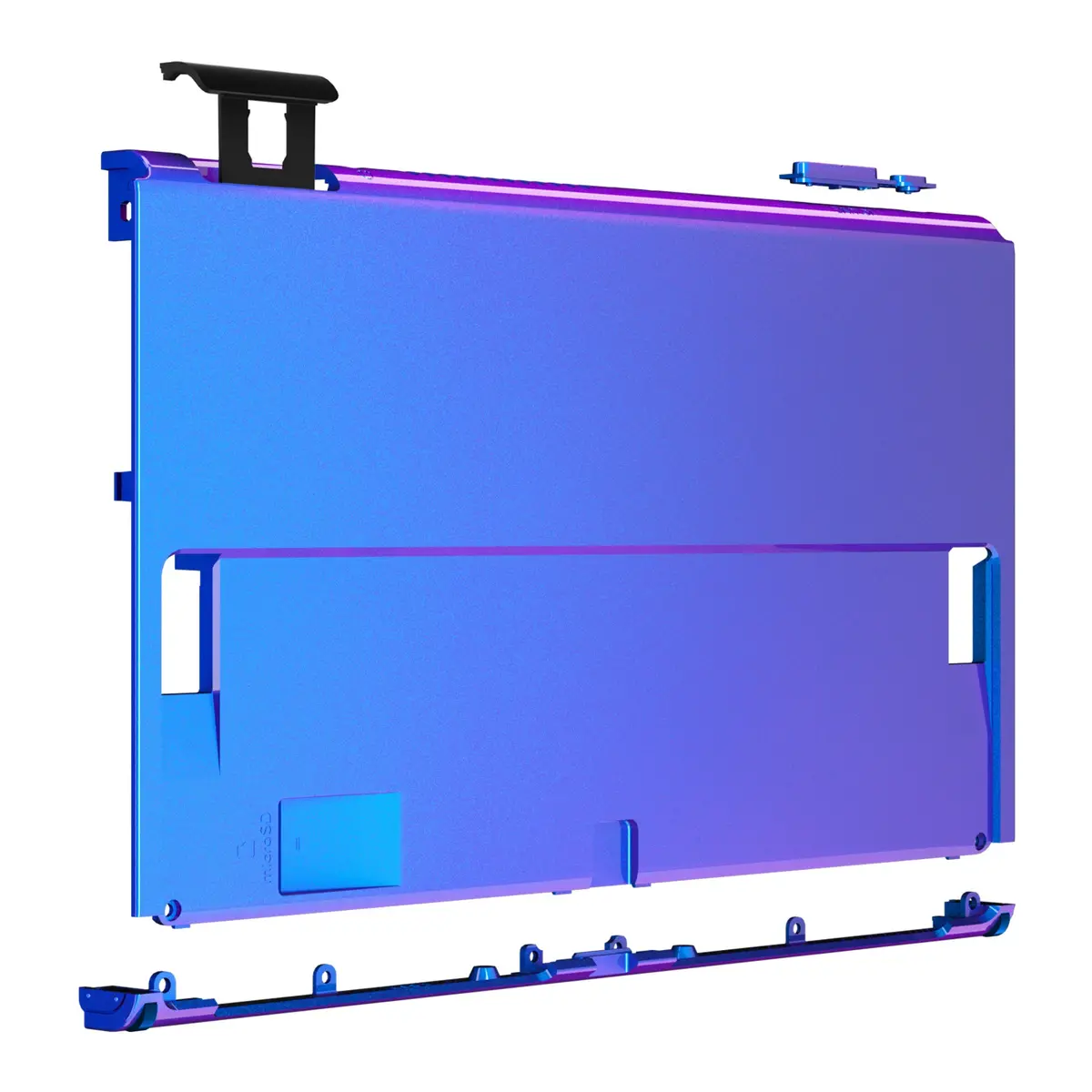 Extremerate Replacement Back Plate For Nintendo Switch Oled Console - Chameleon Purple Blue 1