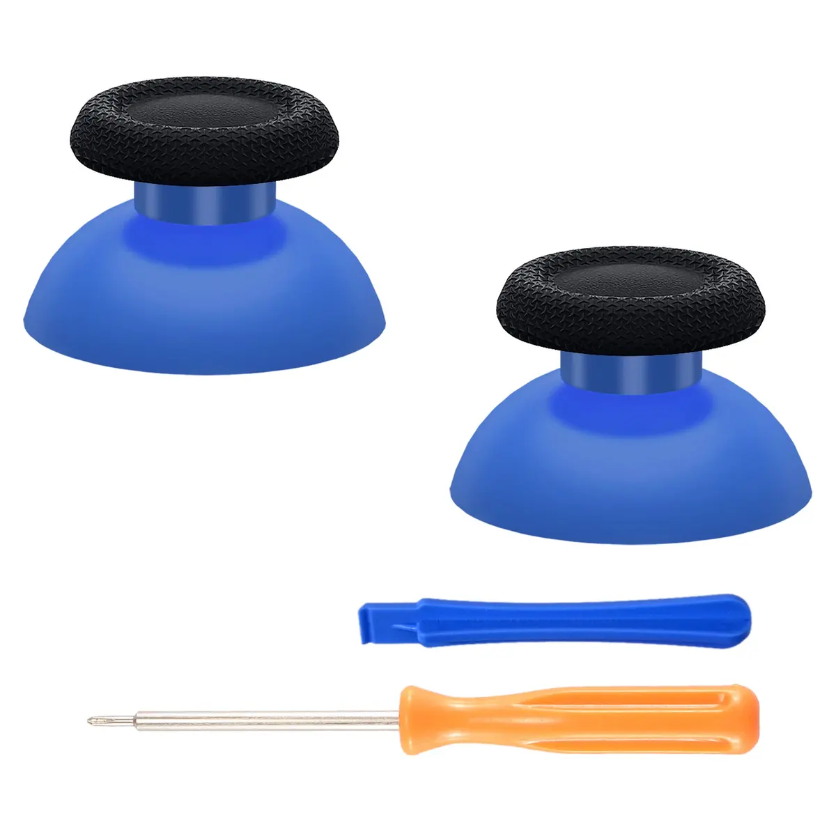 Extremerate Replacement Dual-Color Thumbsticks Analog Stick Joystick Compatible With Ps5 & Ps4 All Model Controller - Blue & Black 1