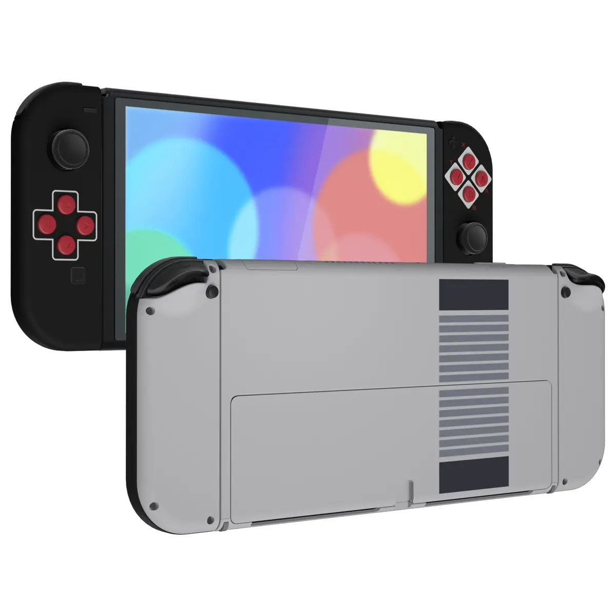 Extremerate Custom Replacement Full Set Shell With Buttons For Nintendo Switch Oled - Classic Nes Style 1