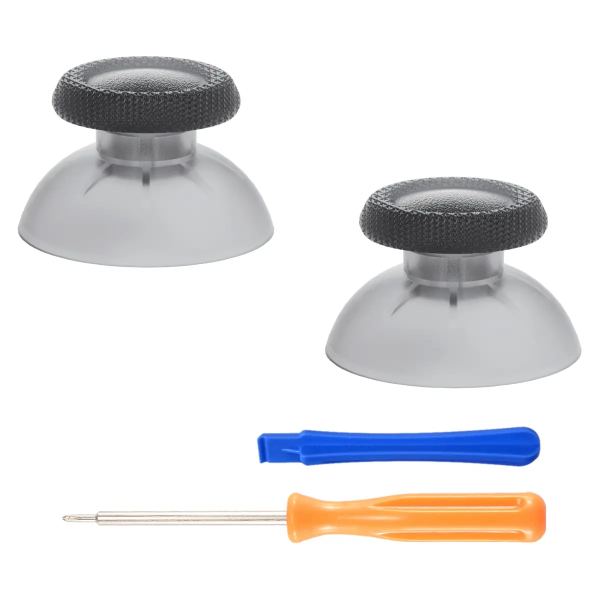 Extremerate Replacement Thumbsticks Analog Stick Joystick Compatible With Ps5 & Ps4 All Model Controller - Clear Black 1