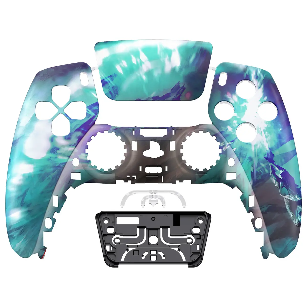 Extremerate Replacement Front Housing Shell With Touchpad Compatible With Ps5 Controller Bdm-010/020/030/040/050 - Crystal Fantasy 1