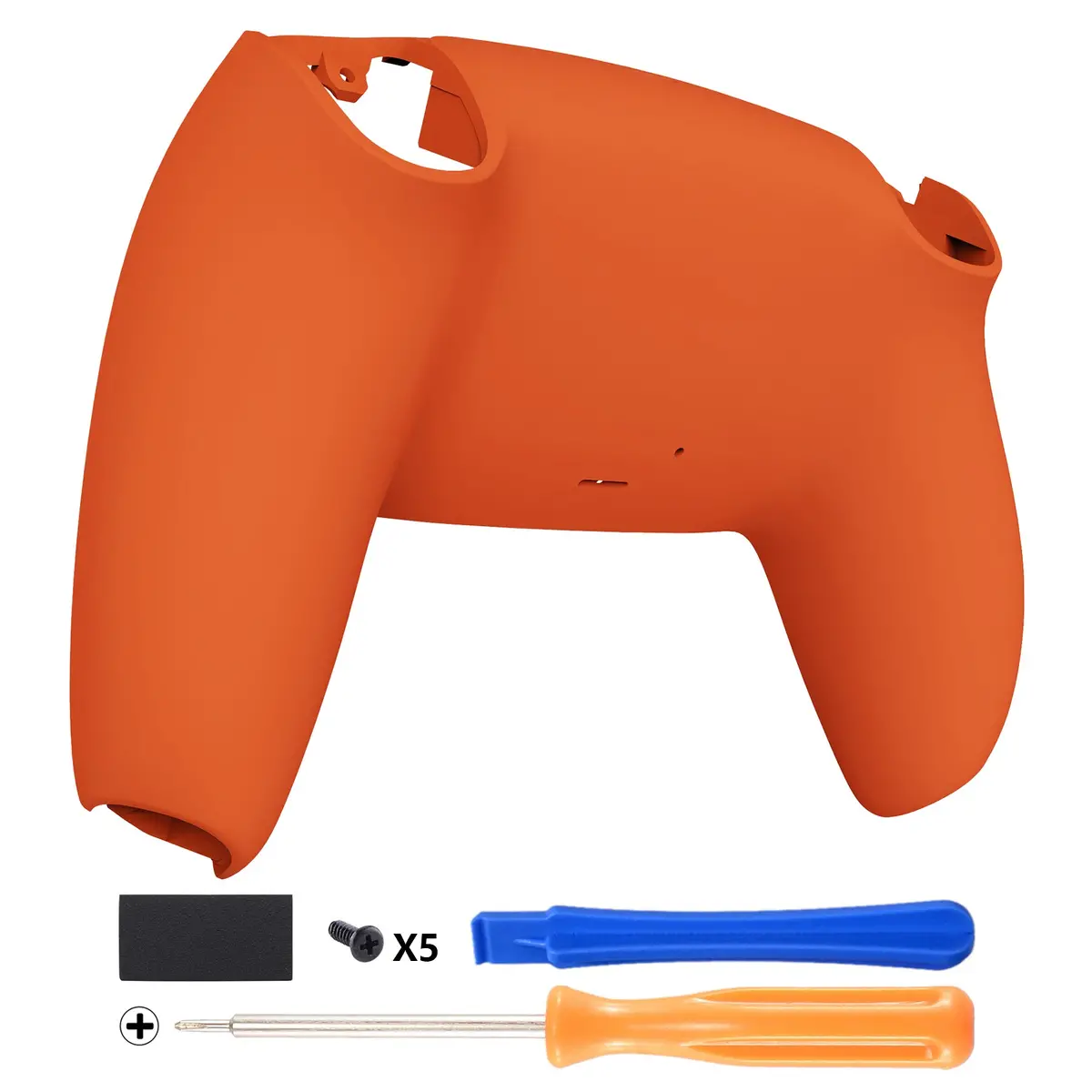 Extremerate Replacement Back Housing Bottom Shell Compatible With Ps5 Controller Bdm-010/020/030/040/050 - Orange 1