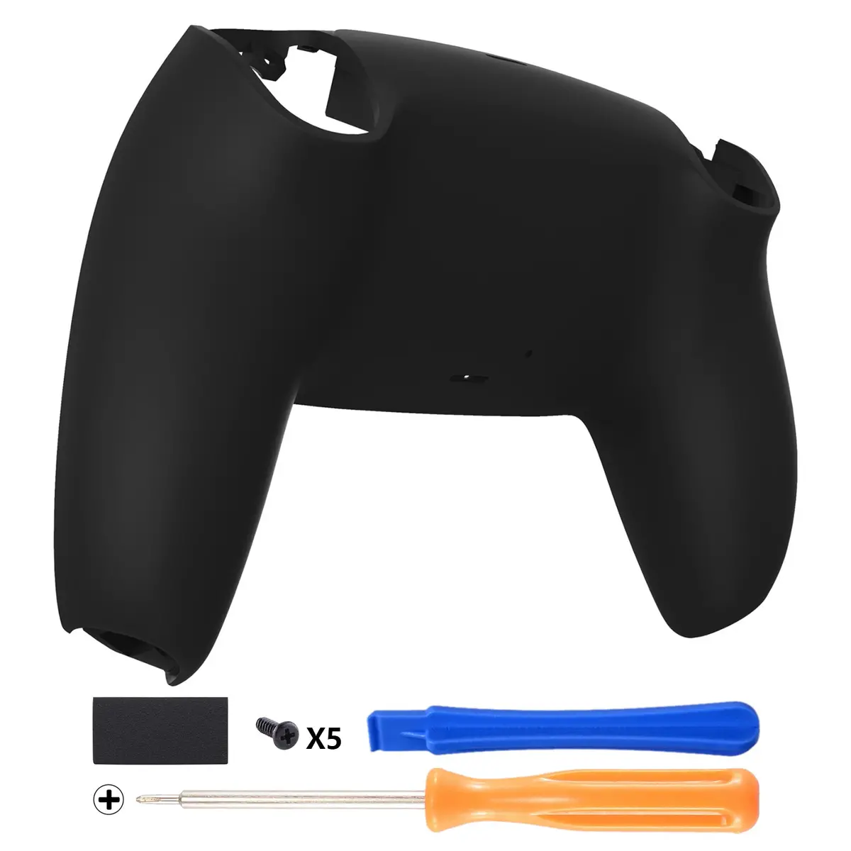Extremerate Replacement Back Housing Bottom Shell Compatible With Ps5 Controller Bdm-010/020/030/040/050 - Black 1