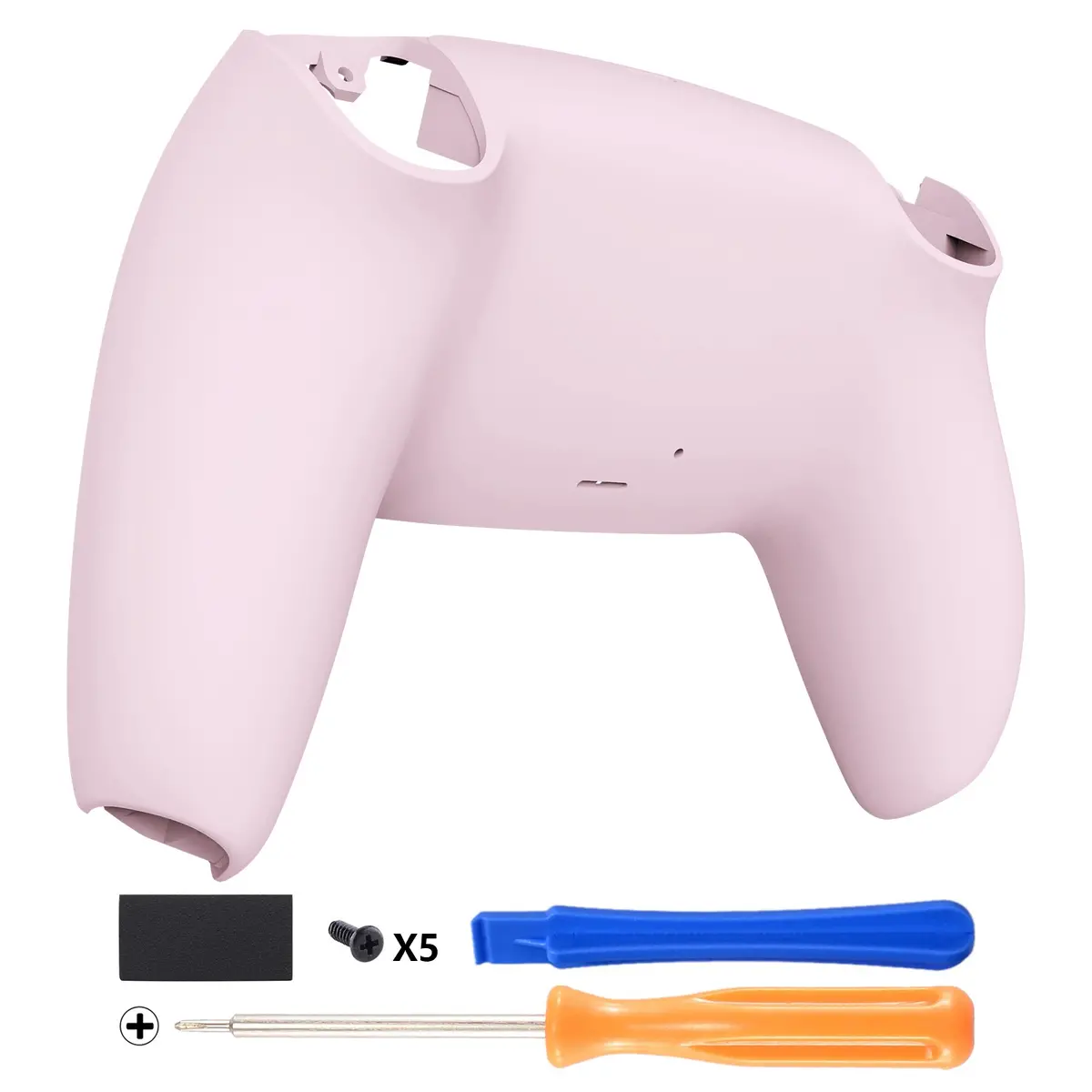 Extremerate Replacement Back Housing Bottom Shell Compatible With Ps5 Controller Bdm-010/020/030/040/050 - Cherry Blossoms Pink 1