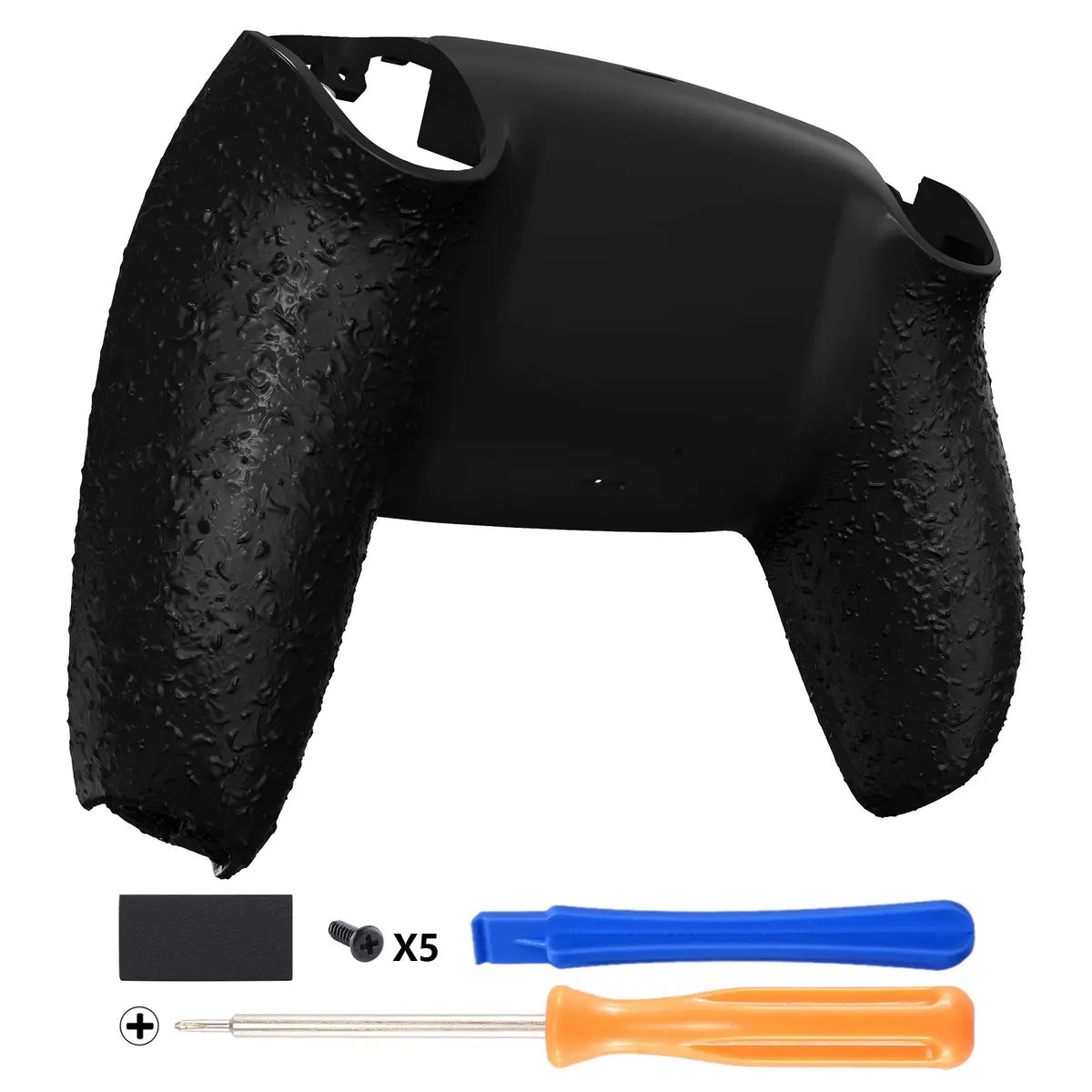 Extremerate Replacement Back Housing Bottom Shell Compatible With Ps5 Controller Bdm-010/020/030/040/050 - Textured Black 1