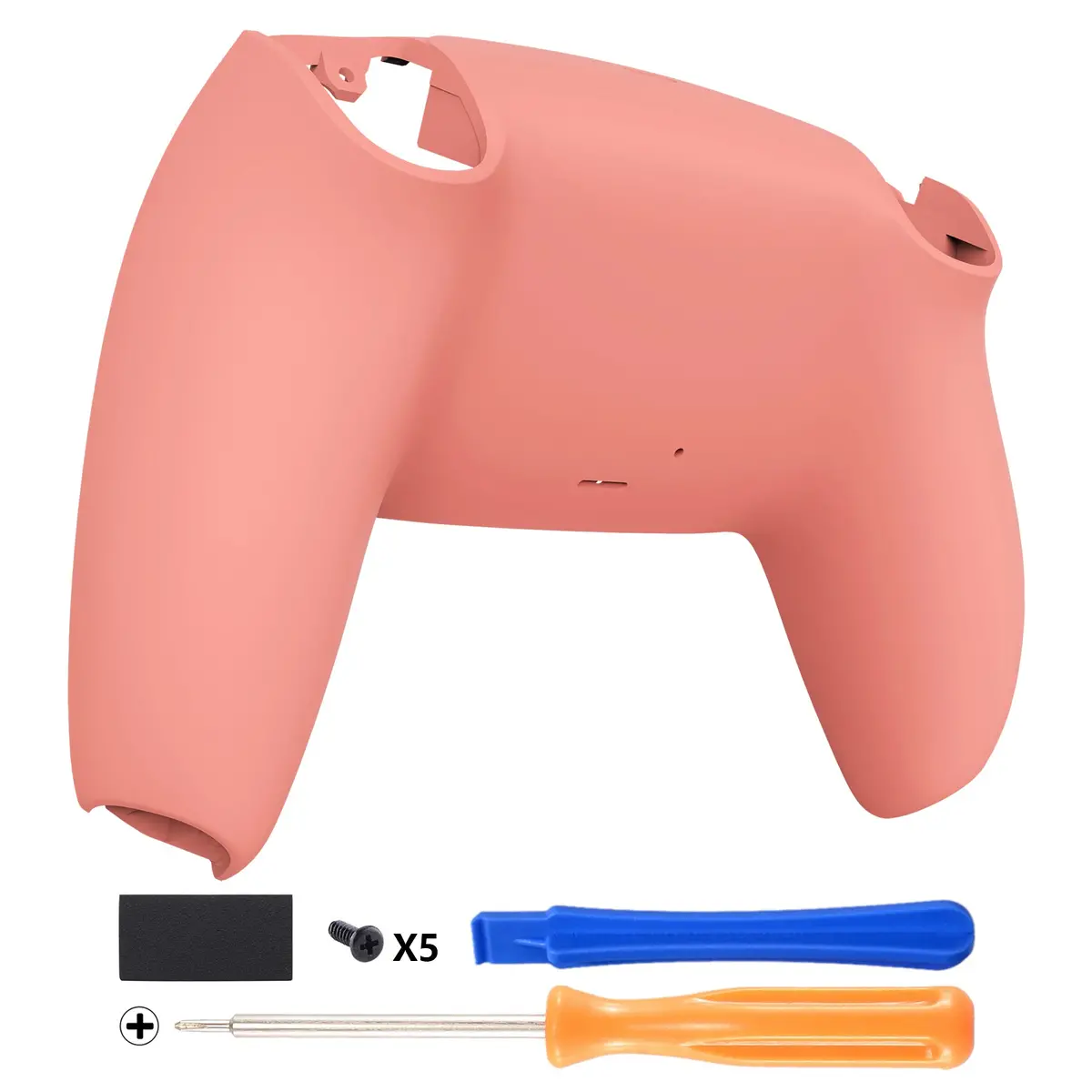 Extremerate Replacement Back Housing Bottom Shell Compatible With Ps5 Controller Bdm-010/020/030/040/050 - Coral 1