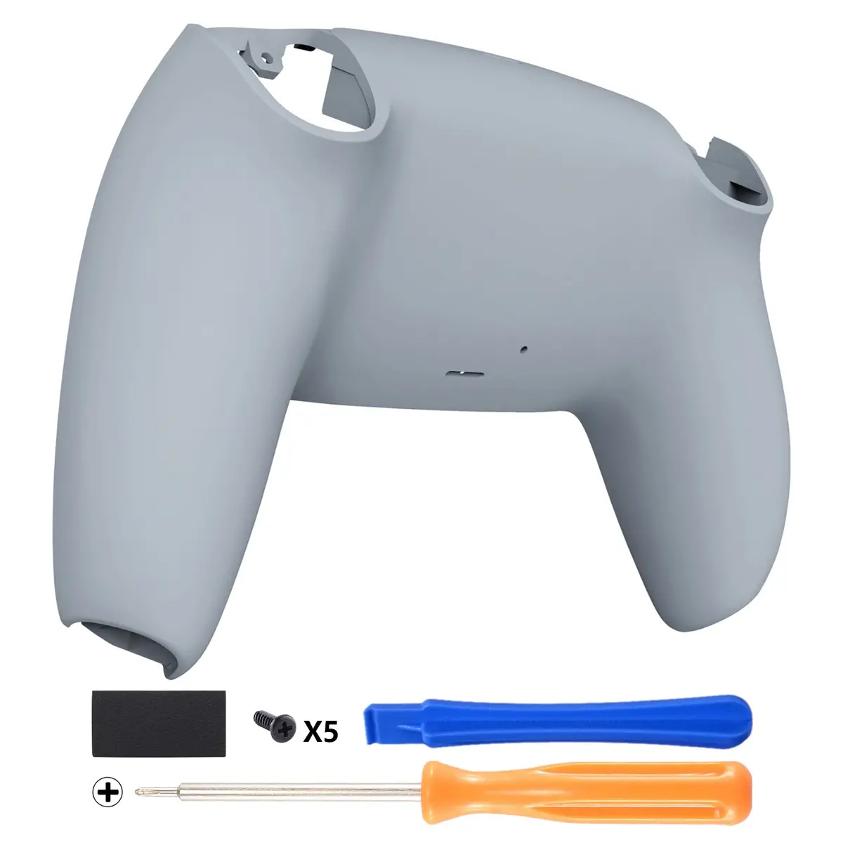 Extremerate Replacement Back Housing Bottom Shell Compatible With Ps5 Controller Bdm-010/020/030/040/050 - New Hope Gray 1