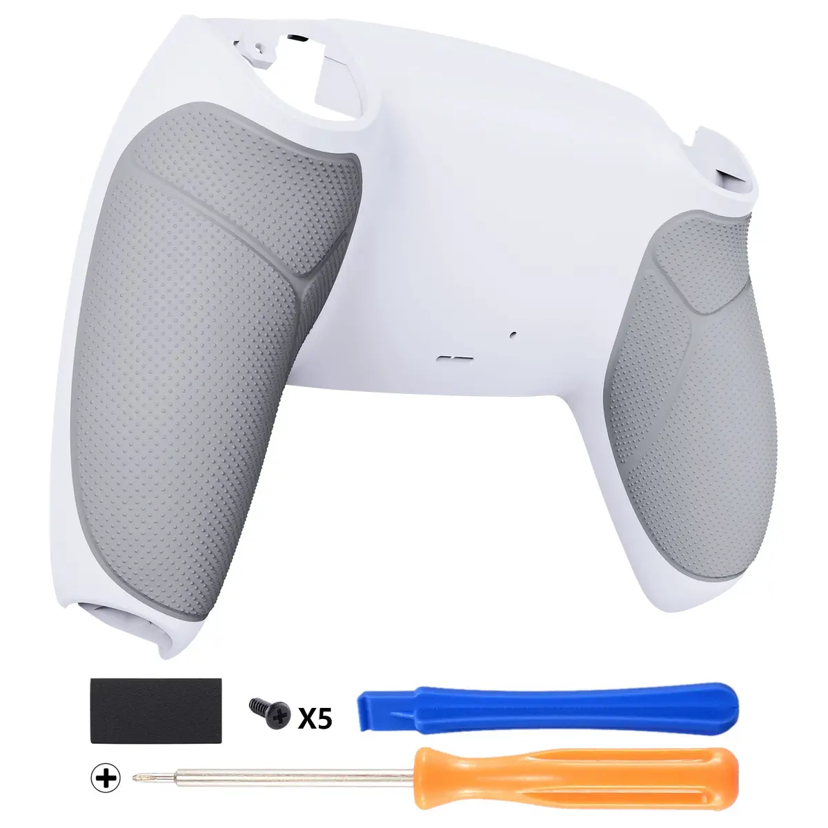 Extremerate Performance Grip Replacement Back Housing Bottom Shell Compatible With Ps5 Controller Bdm-010/020/030/040/050 - Rubberized White 1