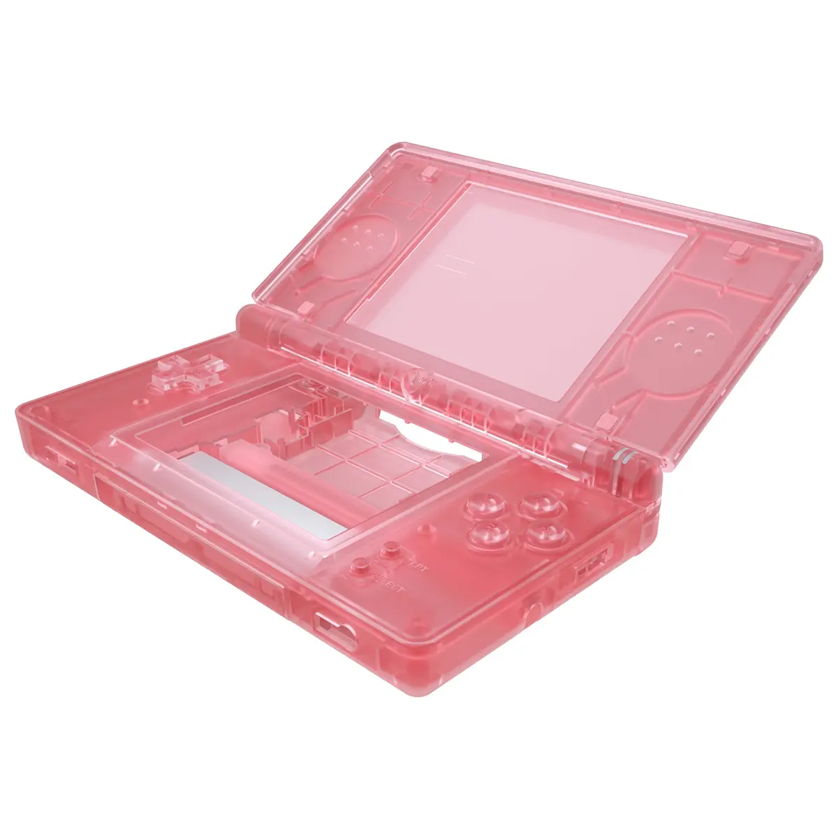 Extremerate Replacement Full Housing Shell & Buttons With Screen Lens For Nintendo Ds Lite Ndsl - Cherry Pink 1
