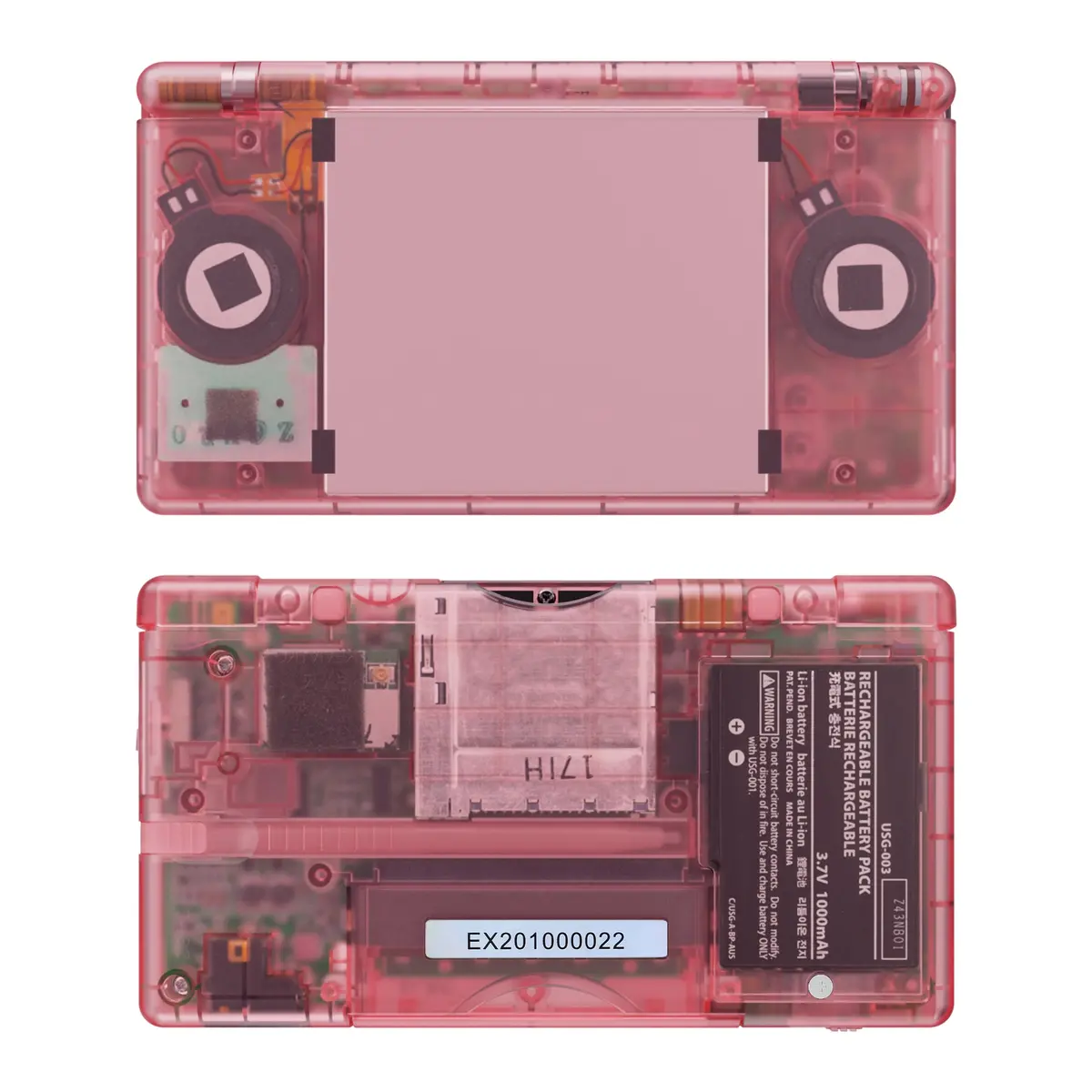 Extremerate Replacement Full Housing Shell & Buttons With Screen Lens For Nintendo Ds Lite Ndsl - Cherry Pink 2