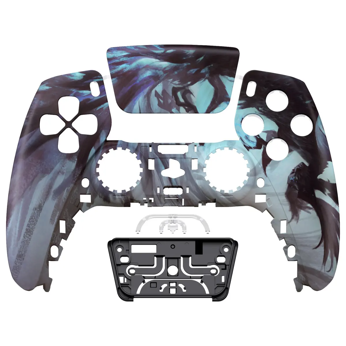 Extremerate Replacement Front Housing Shell With Touchpad Compatible With Ps5 Controller Bdm-010/020/030/040/050 - Dragon Whisper 1