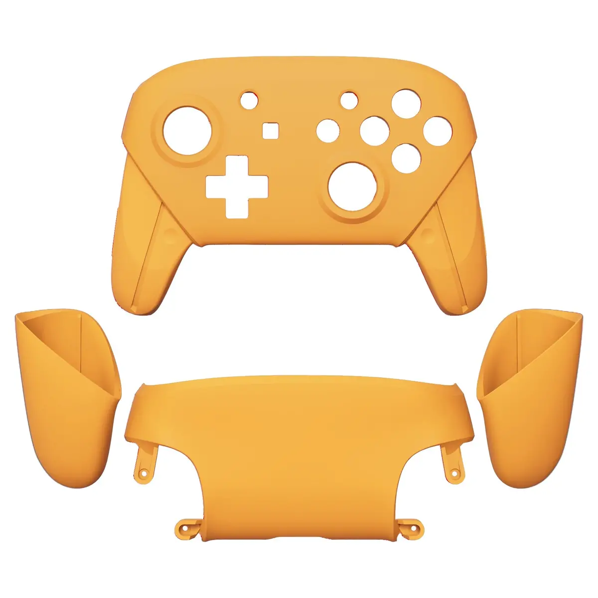 Extremerate Replacement Full Set Shell Faceplate Backplate Handles For Nintendo Switch Pro - Caution Yellow 2