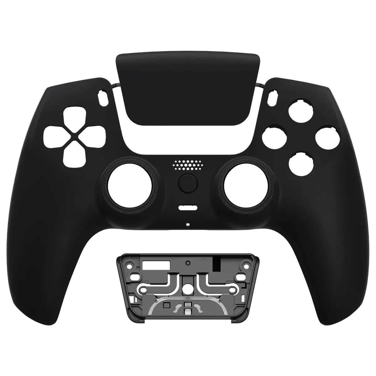Extremerate Luna Redesigned Replacement Front Shell With Touchpad Compatible With Ps5 Controller Bdm-010/020/030/040/050/060 - Black 1