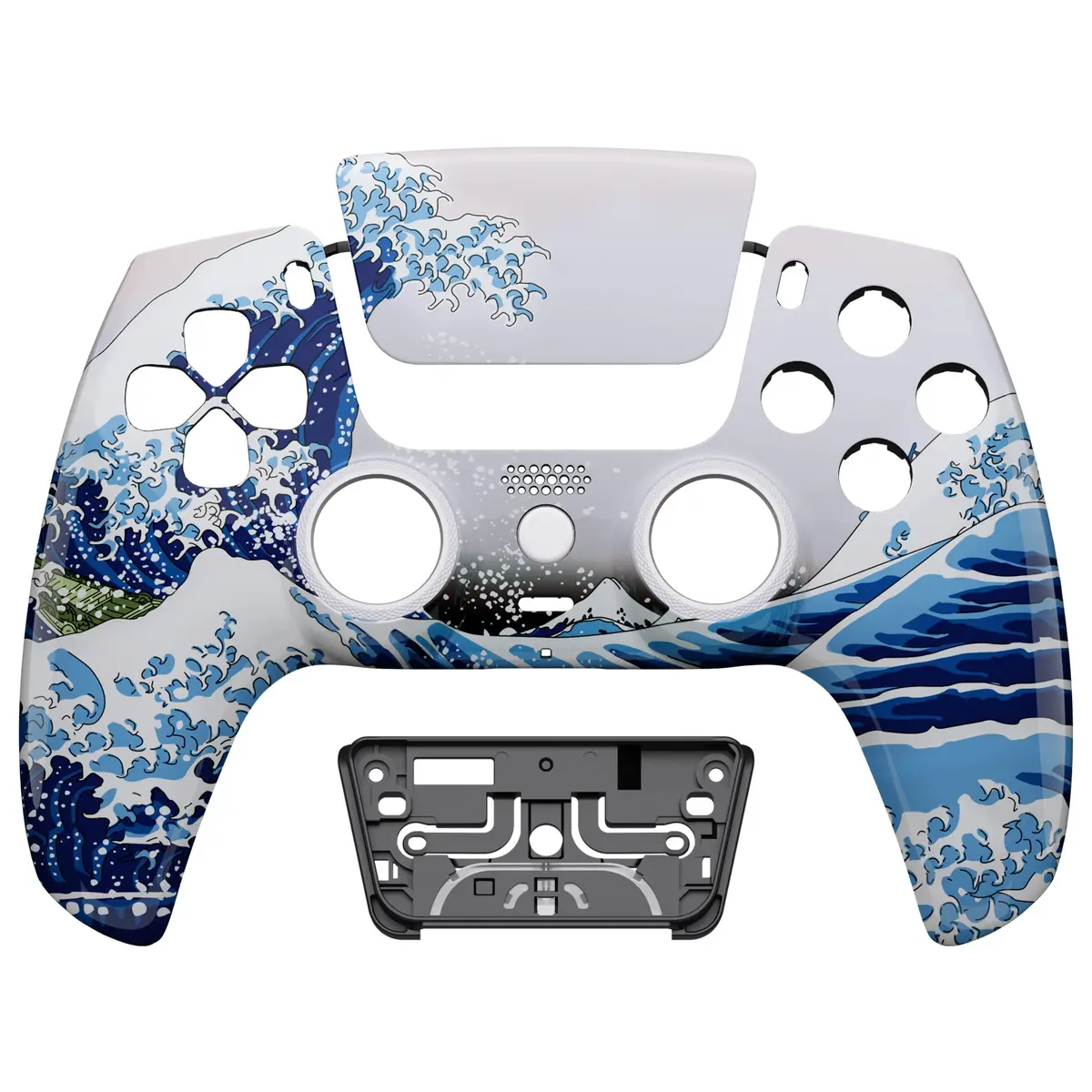 Extremerate Luna Redesigned Replacement Front Shell With Touchpad Compatible With Ps5 Controller Bdm-010/020/030/040/050/060 - The Great Wave 1