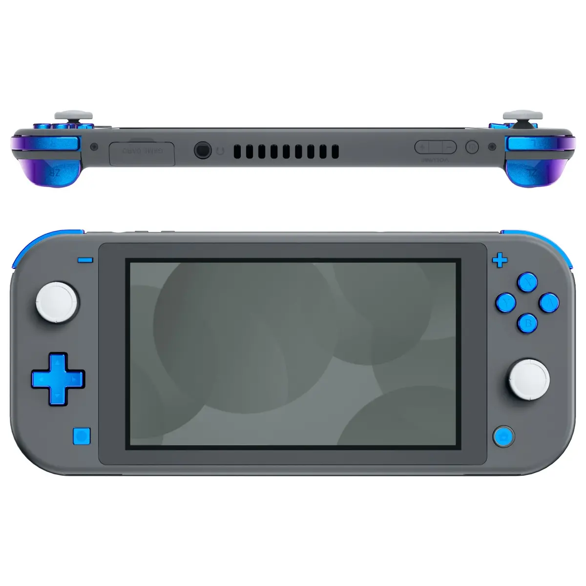 Extremerate Replacement Full Set Buttons For Ns Switch Lite - Chameleon Purple Blue 1