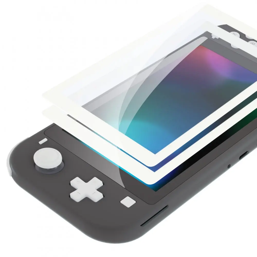 Extremerate 2 Pack Anti-Scratch Transparent Hd Tempered Glass Screen Protector For Nintendo Switch Lite - White Border 1
