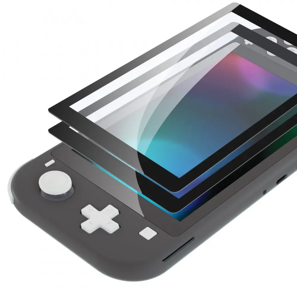 Extremerate 2 Pack Anti-Scratch Transparent Hd Tempered Glass Screen Protector For Nintendo Switch Lite - Black Border 1