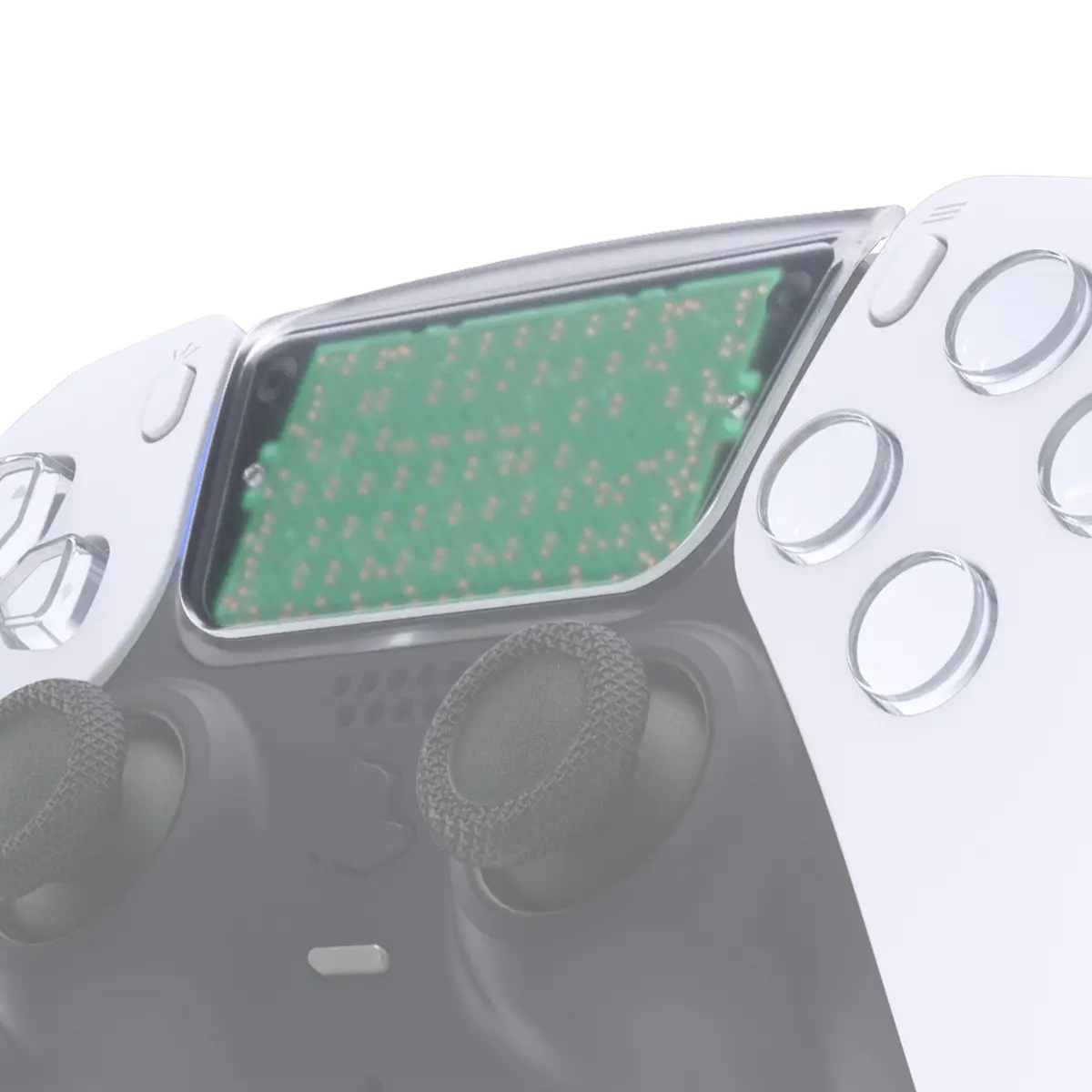 Extremerate Replacement Custom Touchpad Cover Compatible With Ps5 Controller Bdm-010/020/030/040/050/060 - Clear 1