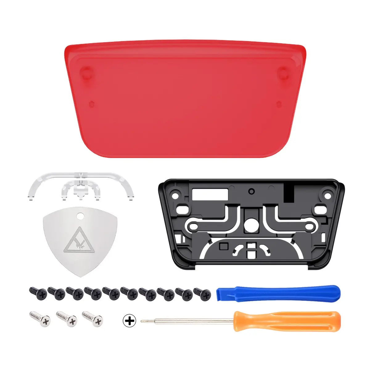 Extremerate Replacement Custom Touchpad Cover Compatible With Ps5 Controller Bdm-010/020/030/040/050/060 - Clear Red 2