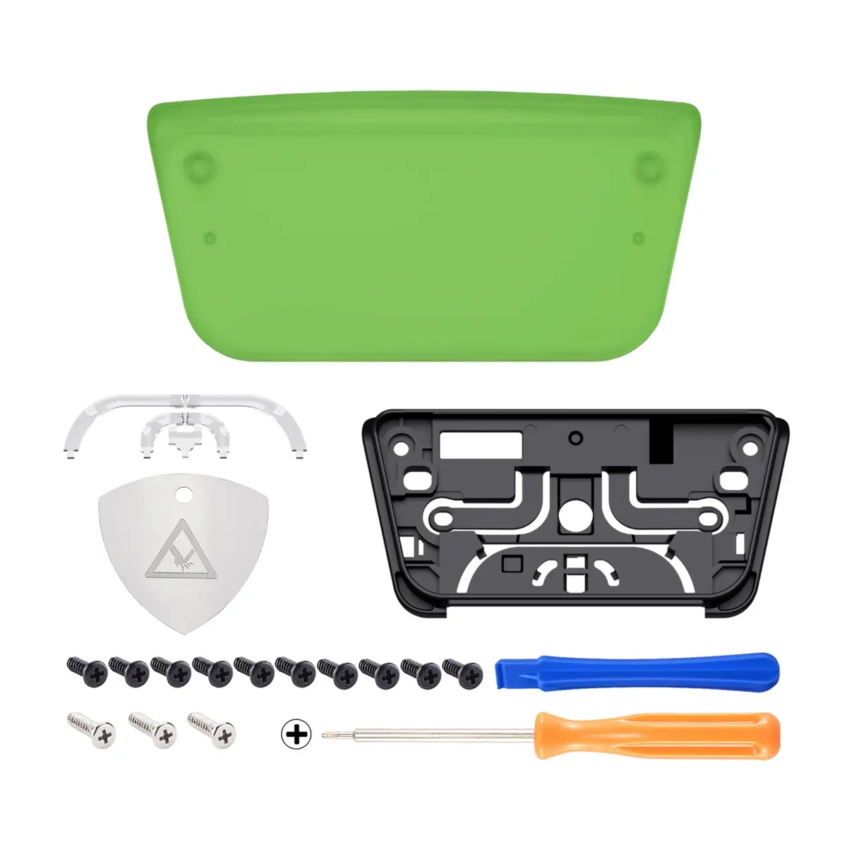 Extremerate Replacement Custom Touchpad Cover Compatible With Ps5 Controller Bdm-010/020/030/040/050/060 - Clear Green 2