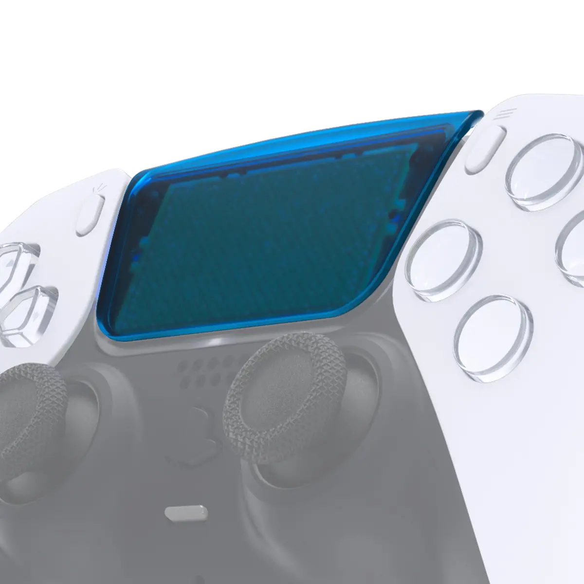 Extremerate Replacement Custom Touchpad Cover Compatible With Ps5 Controller Bdm-010/020/030/040/050/060 - Clear Blue 1