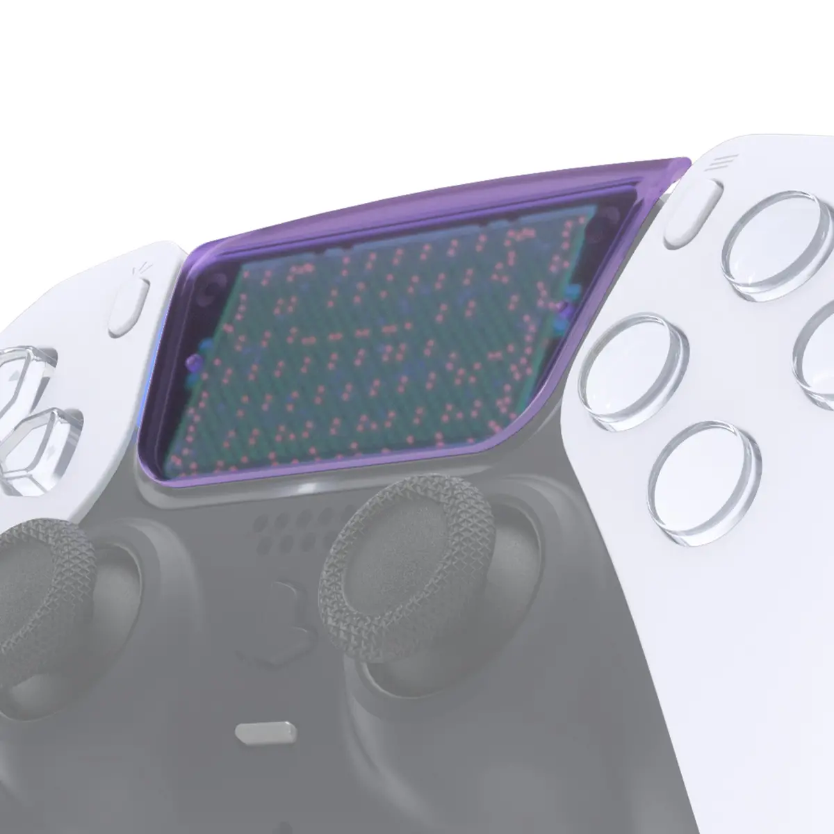 Extremerate Replacement Custom Touchpad Cover Compatible With Ps5 Controller Bdm-010/020/030/040/050/060 - Clear Atomic Purple 1