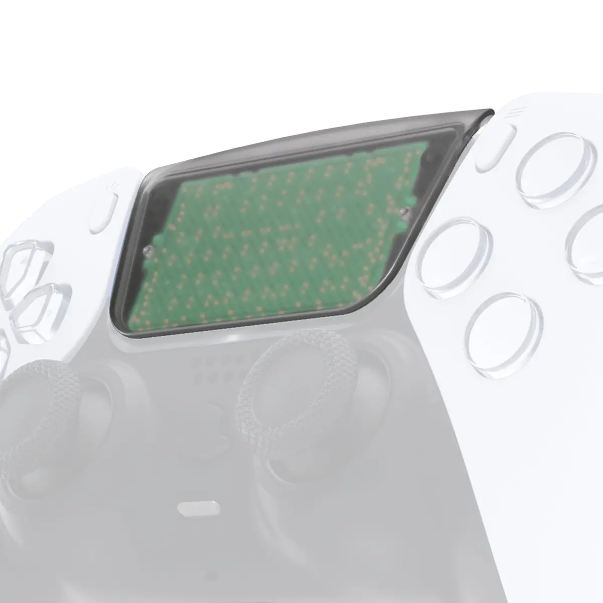 Extremerate Replacement Custom Touchpad Cover Compatible With Ps5 Controller Bdm-010/020/030/040/050/060 - Clear Black 1