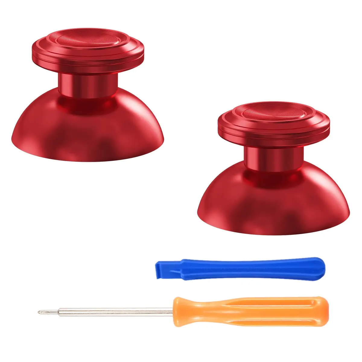 Extremerate Replacement Aluminum Metal Thumbsticks Compatible With Ps5 & Ps4 Controller - Red 1