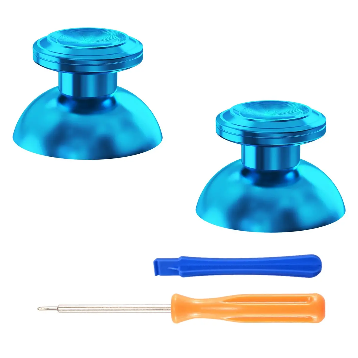 Extremerate Replacement Aluminum Metal Thumbsticks Compatible With Ps5 & Ps4 Controller - Blue 1