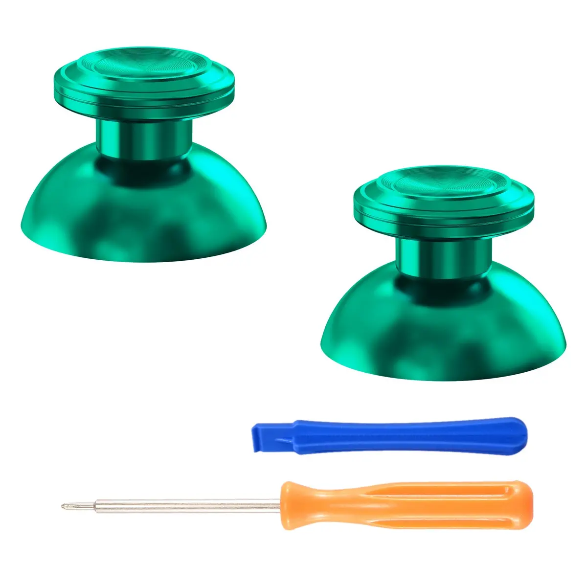 Extremerate Replacement Aluminum Metal Thumbsticks Compatible With Ps5 & Ps4 Controller - Green 1