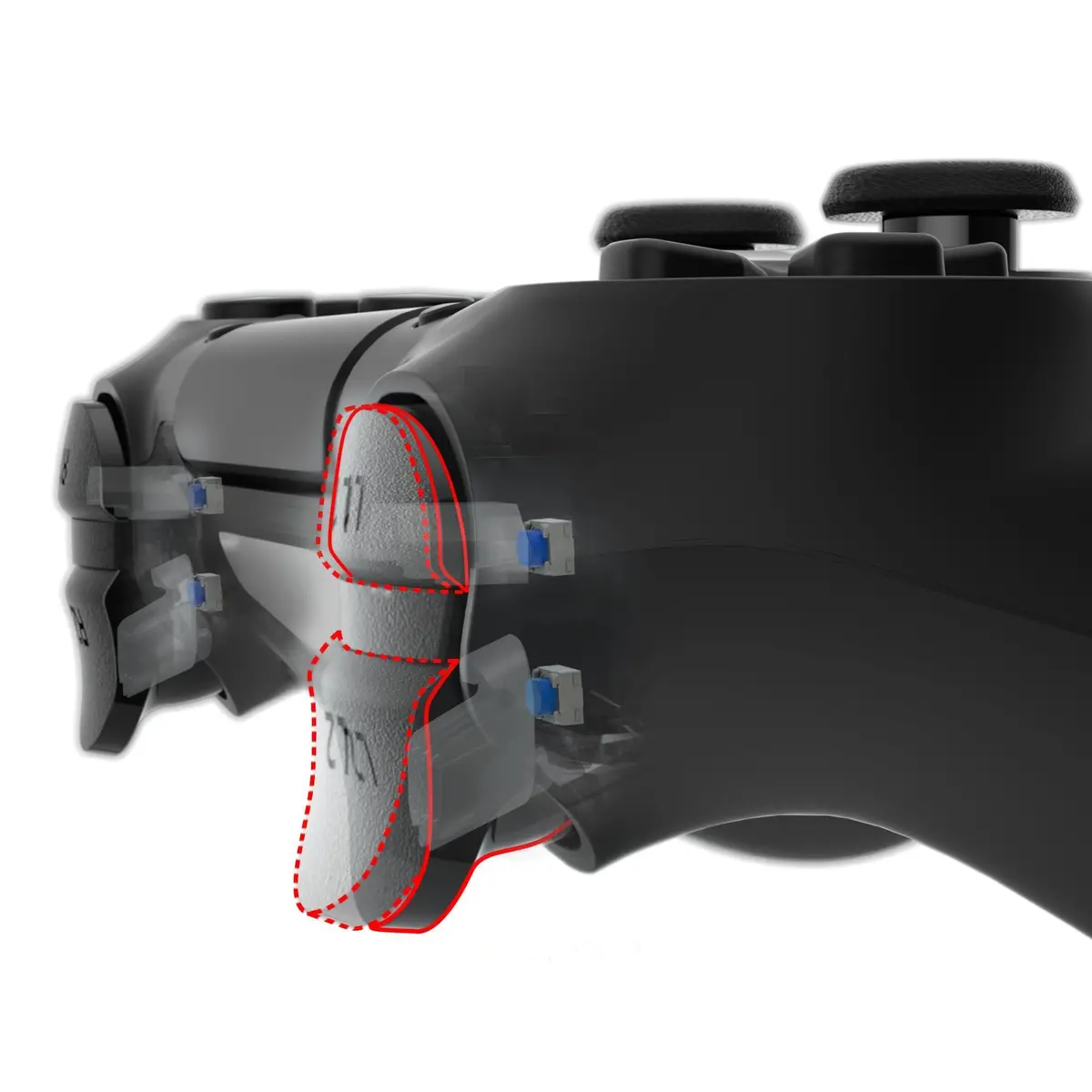 Extremerate Tactile Version Clicky Hair Trigger Kit For Ps4 Controller Shoulder Buttons,Mouse Click Kit For Ps4 Controller Slim Pro Controller Jdm-040/050/055 1