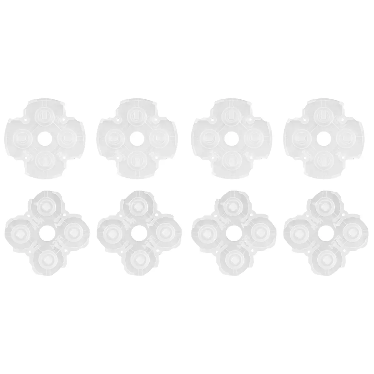 Extremerate 8 Pcs Replacement Silicone Rubber Abxy & Dpad Button Pads For Extremerate Face Clicky Kit Compatible With Ps5 Controller Bdm-010/020/030/040/050 1