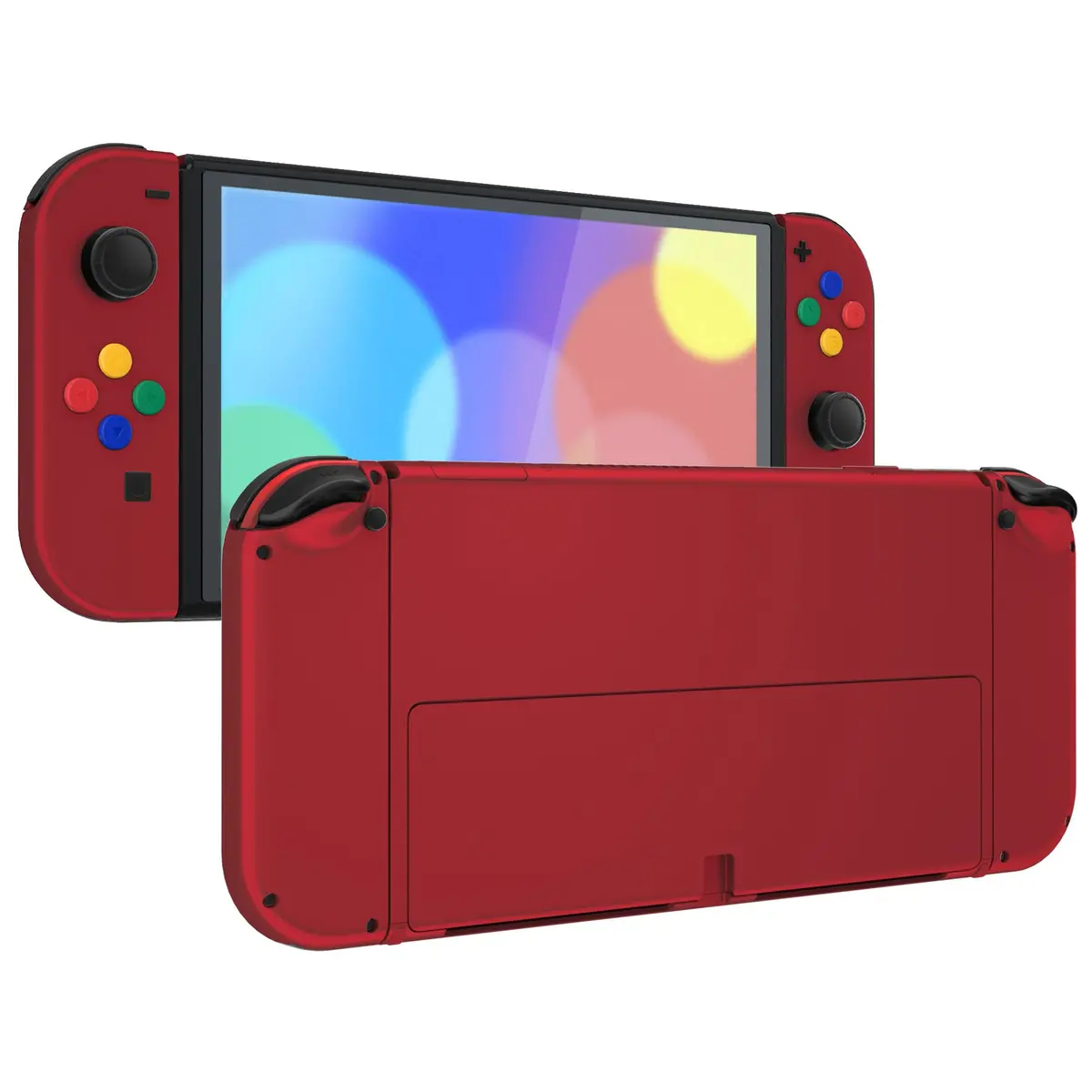 Extremerate Custom Replacement Full Set Shell With Buttons For Nintendo Switch Oled - Scarlet Red 1