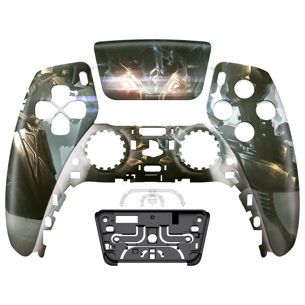 Extremerate Replacement Front Housing Shell With Touchpad Compatible With Ps5 Controller Bdm-010/020/030/040/050 - Armored Mercenary 1