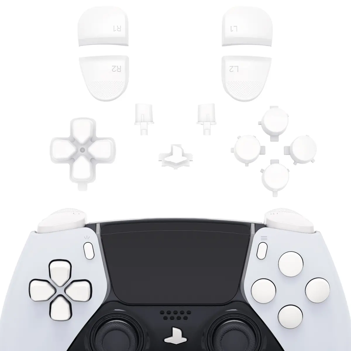Extremerate Replacement Full Set Buttons Compatible With Ps5 Edge Controller - White 1
