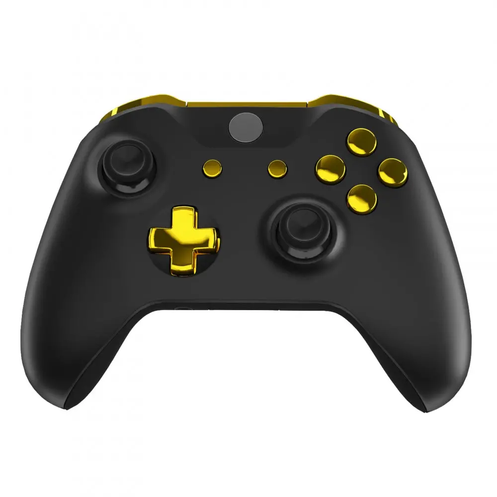 Extremerate Replacement Full Set Buttons For Xbox One X & S Controller (Model 1708) - Chrome Gold 1