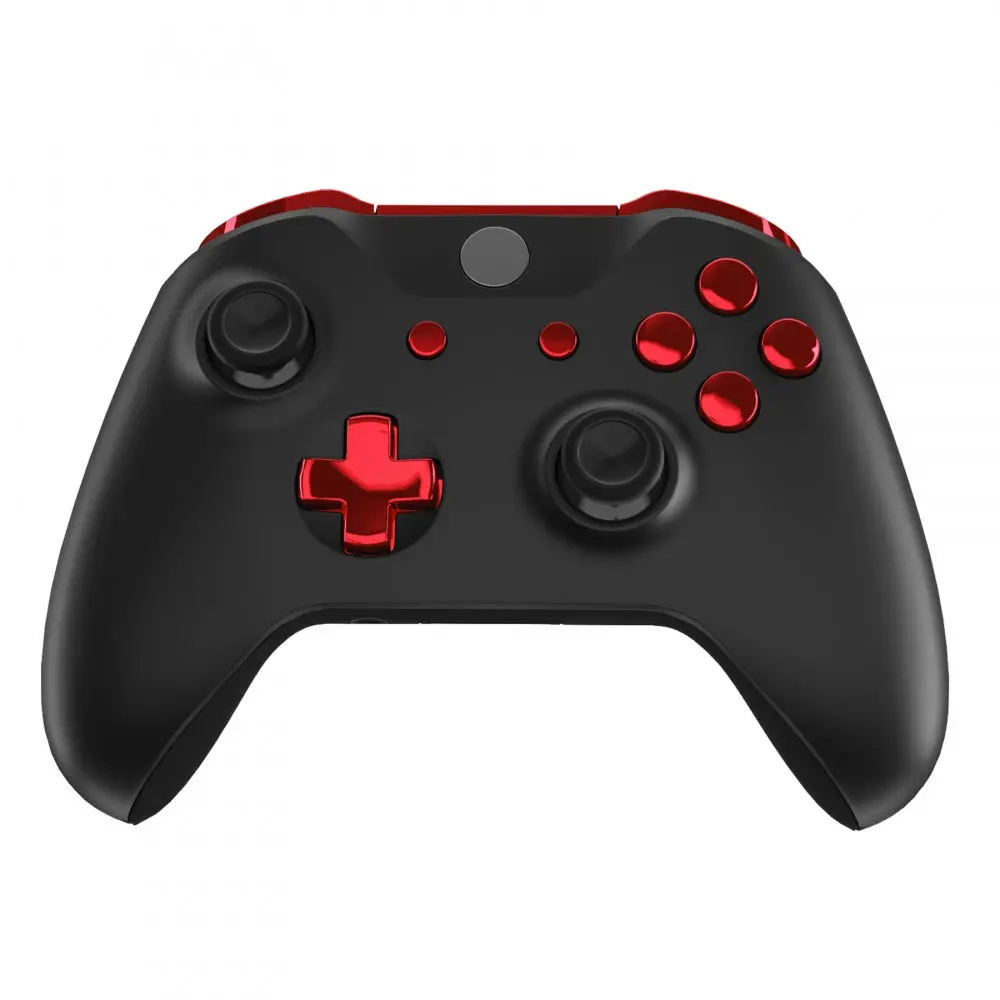 Extremerate Replacement Full Set Buttons For Xbox One X & S Controller (Model 1708) - Chrome Red 1