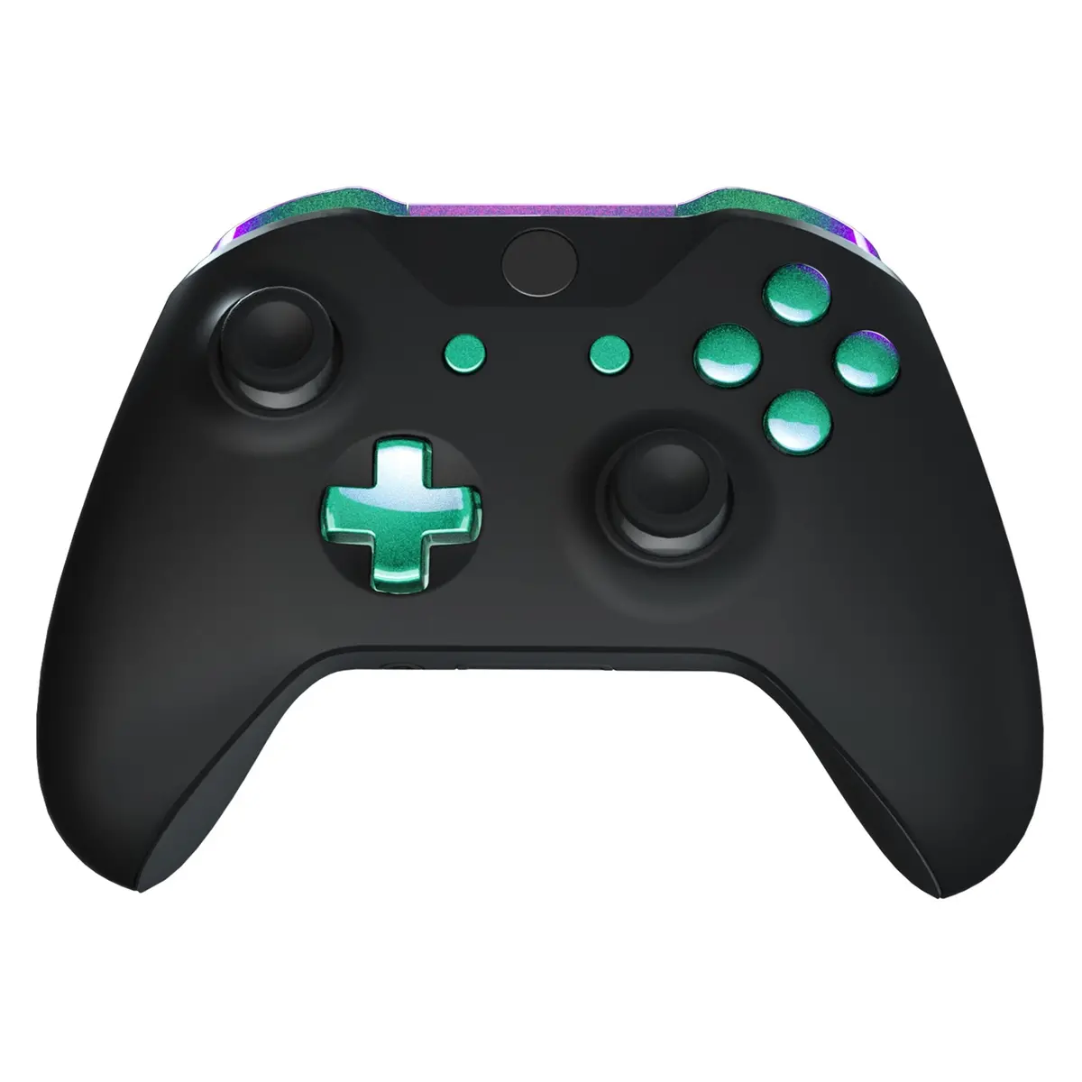 Extremerate Replacement Full Set Buttons For Xbox One X & S Controller (Model 1708) - Chameleon Green Purple 1