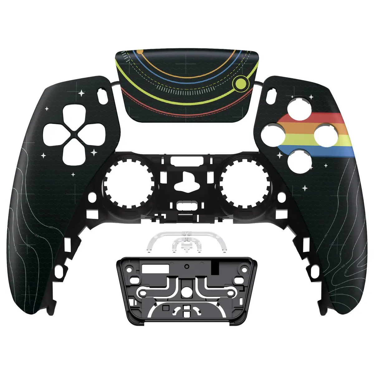 Extremerate Stars Explorer Replacement Front Housing Shell With Touchpad Compatible With Ps5 Controller Bdm-010/020/030/040/050 1