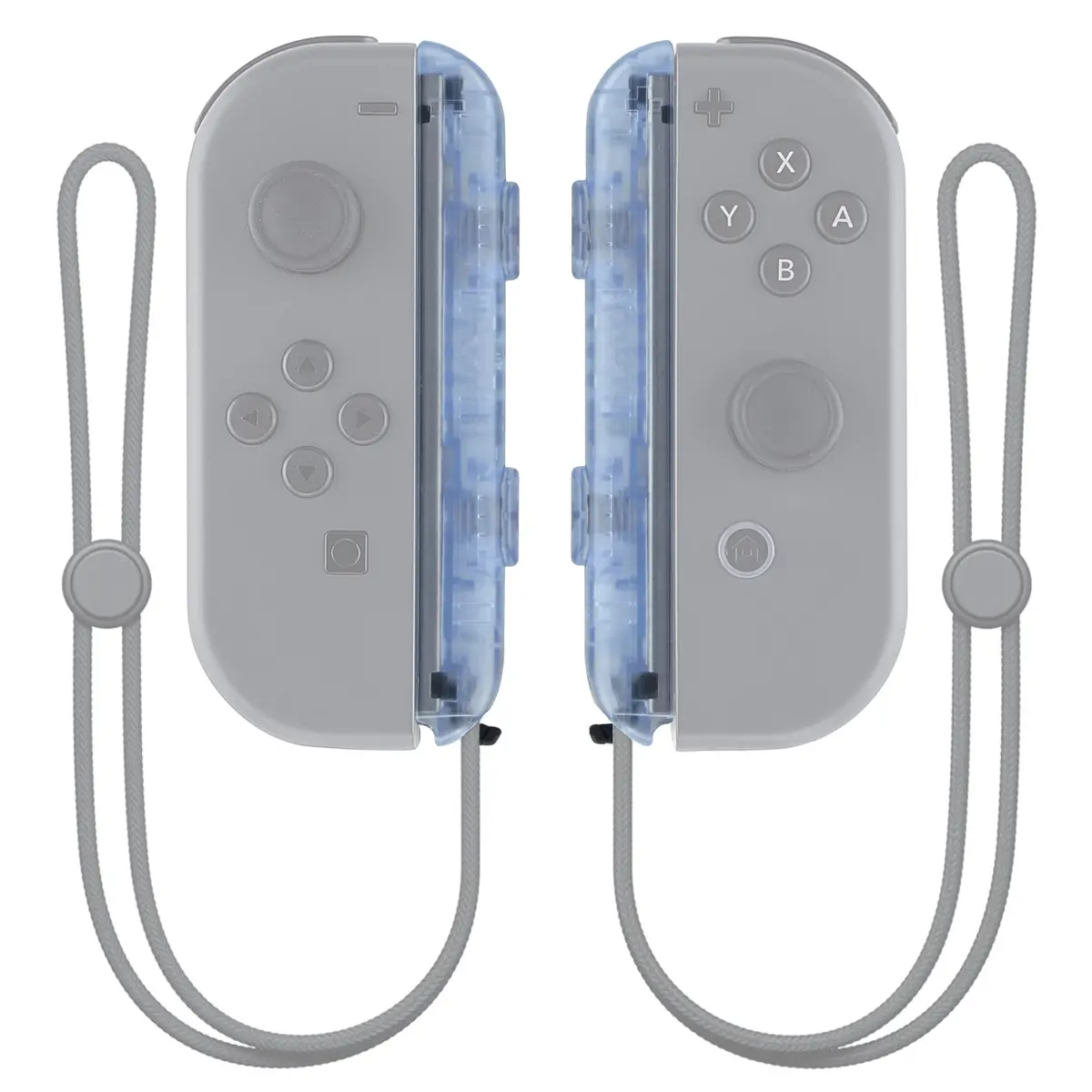 Extremerate 2 Pack Custom Replacement Shell For Joycon Strap Of Ns Switch - Clear Glacier Blue 1